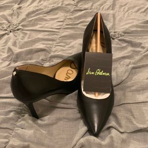 Sam Edelman Hazel Black Leather Pumps Size 8W